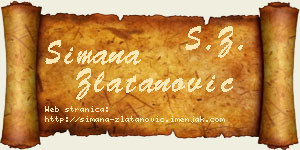Simana Zlatanović vizit kartica